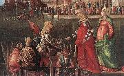 Vittore Carpaccio Meeting of the Betrothed Couple (detail) painting